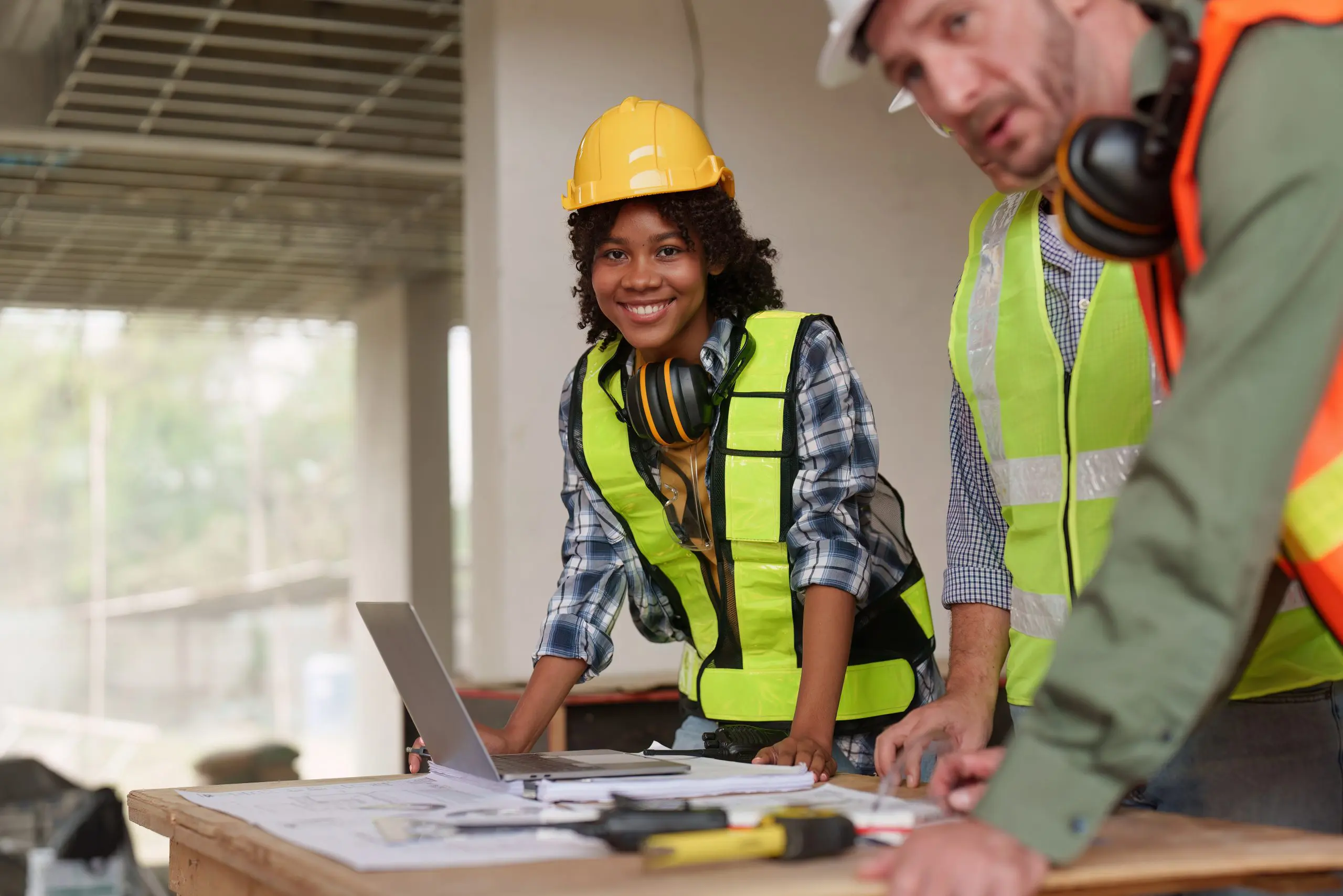Contractors working on home remodeling project